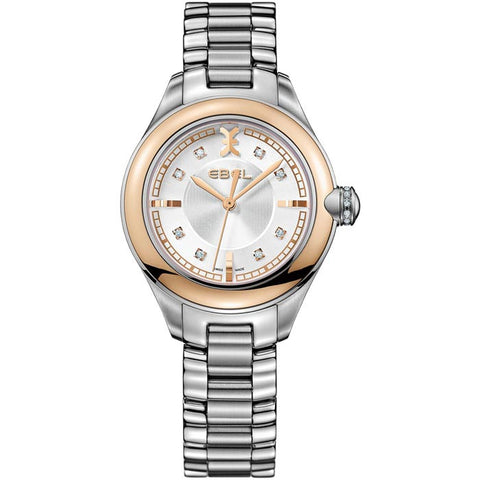 Ebel Onde Women's 18K Rose Gold & Steel Diamond Watch 1216094