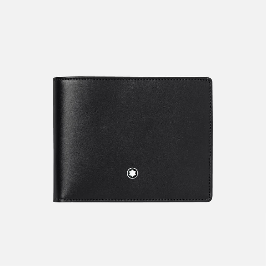 Montblanc Sartorial Wallet, Leather, Black, 6 Cards, Money Clip