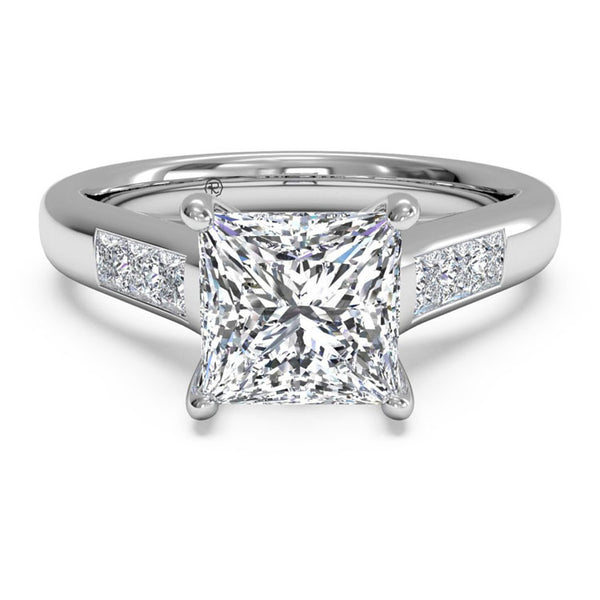 Ritani Solitaire Channel-Set Diamond Band Engagement Ring 1PCZ1193-4539