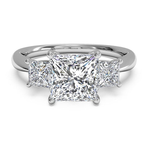 Ritani Three-Stone Diamond Engagement Ring 1PCZ1237P-4541