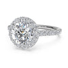 Ritani French-Set Halo Diamond Band Engagement Ring 1RZ1323-4575