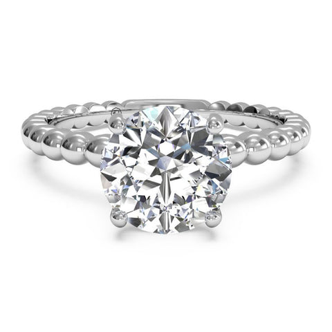 Ritani Solitaire Diamond Beaded Engagement Ring 1RZ1325-4977