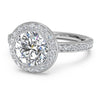 Ritani Halo Micropavé Diamond Band Engagement Ring 1RZ1694-5006