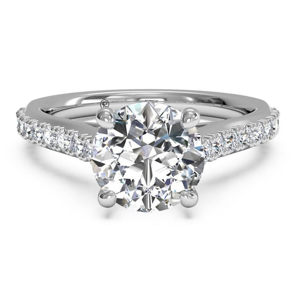 Ritani French-Set Diamond Band Engagement Ring 1RZ2498-4596