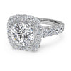 Ritani Masterwork Cushion Halo Diamond Band Engagement Ring 1RZ2817-6289