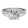 Ritani Solitaire Micropavé Braided Diamond Band Engagement Ring 1RZ2830-4598