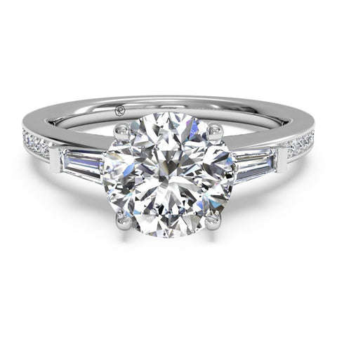 Ritani Tapered Baguette Diamond Band Engagement Ring 1RZ3051-4601