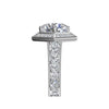 Ritani Vintage Hexagonal Halo Vaulted Diamond Band Engagement Ring 1RZ3105-4610