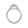 Ritani Vintage Hexagonal Halo Vaulted Diamond Band Engagement Ring 1RZ3105-4610