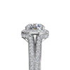 Ritani Masterwork Cushion Halo Diamond 'V' Band Engagement Ring 1RZ3152-4584