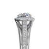 Ritani Masterwork Cushion Halo Vaulted Milgrain Diamond Engagement Ring 1RZ3154-4586