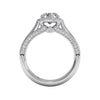 Ritani Masterwork Cushion Halo Vaulted Milgrain Diamond Engagement Ring 1RZ3154-4586