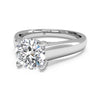 Ritani Solitaire Diamond Engagement Ring with Pavé Tulip Detail 1RZ3245-4564