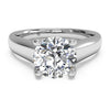 Ritani Solitaire Diamond Engagement Ring with Pavé Tulip Detail 1RZ3245-4564