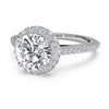 Ritani French-Set Halo Diamond Band Engagement Ring 1RZ3702-4566