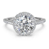 Ritani French-Set Halo Diamond Band Engagement Ring 1RZ3702-4566