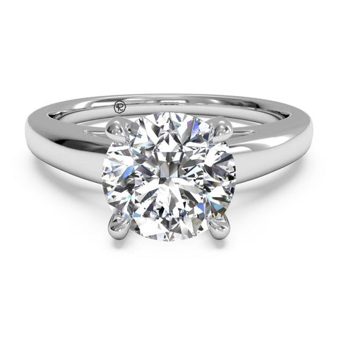 Ritani Solitaire Diamond Cathedral Engagement Ring with Surprise Diamonds 1RZ7234-5664
