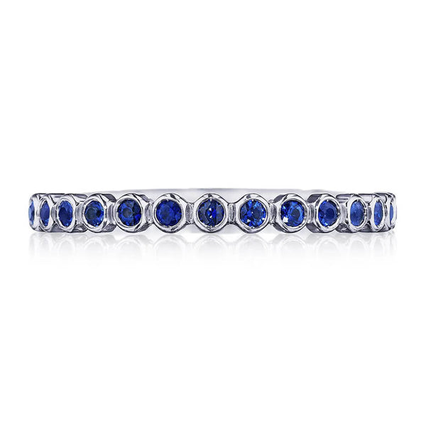 Tacori Round Bezel Droplet Wedding Band with Sapphire 200-2ETBS