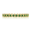 Tacori Sculpted Crescent 18K Yellow Gold Emerald 3/4 Way Women's Wedding Band 200-234EMY