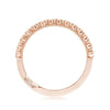Tacori Sculpted Crescent 18K Rose Gold Pink Sapphire 3/4 Way Wedding band 200-234PKSPK