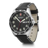 Swiss Army Fieldforce Black Dial Black Leather Strap Men's Watch 241846