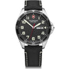 Swiss Army Fieldforce Black Dial Black Leather Strap Men's Watch 241846