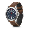 Swiss Army Heritage Blue Dial Brown Leather Strap Men's Watch 241964