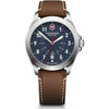 Swiss Army Heritage Blue Dial Brown Leather Strap Men's Watch 241964