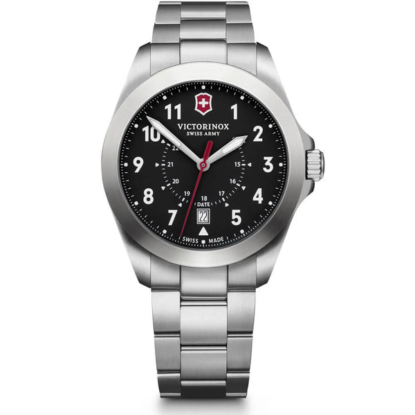 Swiss Army Heritage Black Dial Stainless Steel Bracelet Men's Watch 241968