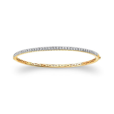 14K White Gold Diamond Bangle Bracelet 24793-W