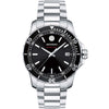 Movado Series 800 40mm Black Dial Steel Bracelet Quartz Men's Watch 2600135