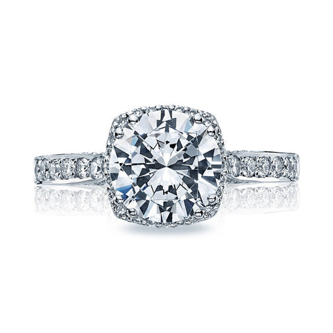 Tacori Platinum Large Pave Diamond Engagement Ring 2620RDLGP