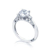 Tacori Platinum Round 3-Stone Engagement Ring 2656RD75