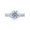Tacori Platinum Round 3-Stone Engagement Ring 2656RD75