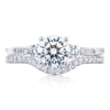 Tacori Platinum Round 3-Stone Engagement Ring 2657RD7