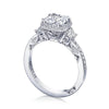 Tacori Dantela Platinum Princess Center Cadillac Engagement Ring 2663PR7