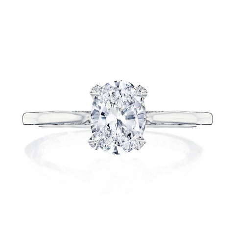 Tacori 18K White Gold Oval Solitaire Engagement Ring 2678OV85X65W