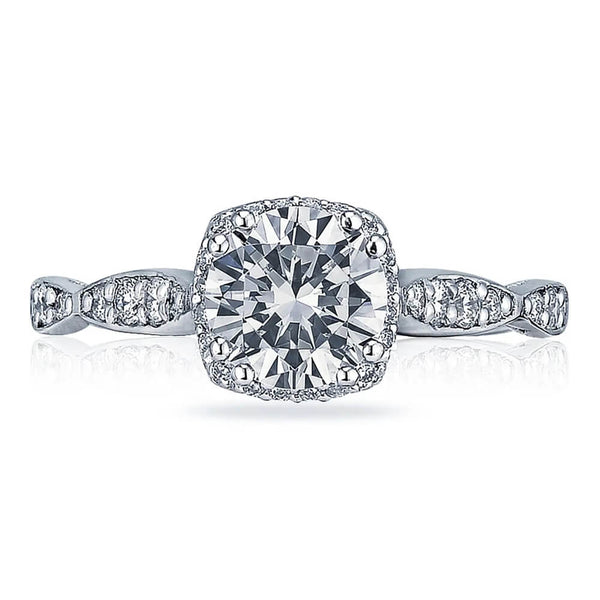 Tacori Dantela Round with Cushion Bloom Engagement Ring 39-2CU65