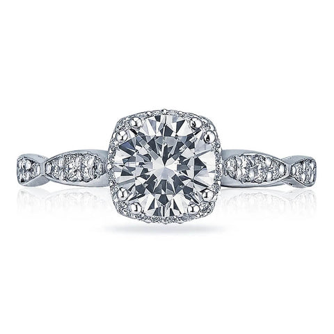 Tacori Dantela Round with Cushion Bloom Engagement Ring 39-2CU65