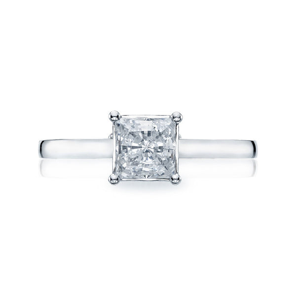 Tacori Platinum Princess Solitaire Engagement Ring 48PR55