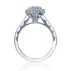 Tacori Round with Cushion Bloom Engagement Ring 55-2CU65