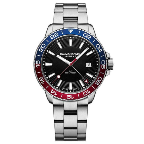 Raymond Weil Men's Tango Blue and Red Stainless Steel Diver Watch 8280-ST3-20001