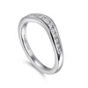 Gabriel & Co. Curved Channel Set Diamond Wedding Band AN10962W44JJ