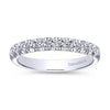 Gabriel & Co. 14K White Gold 11 Stone French Pave Diamond Wedding Band AN6072W44JJ