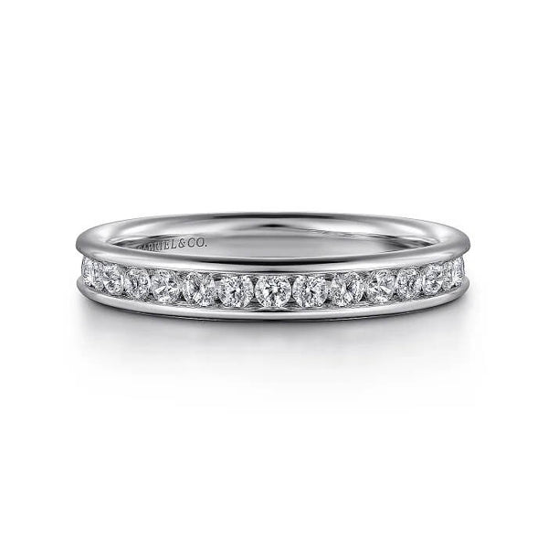 Gabriel & Co. Channel Set Diamond Wedding Band AN7579W44JJ