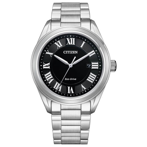 Citizen Arezzo Black Dial Stainless Steel Men's Watch AW1690-51E