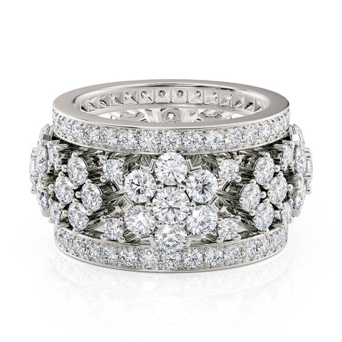 Michael M Ladies 18K White Gold Anniversary Diamond Ring B318
