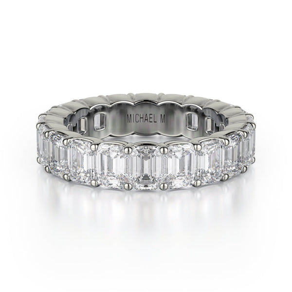 Michael M CROWN 18K White Gold Diamond Ladies Band B330