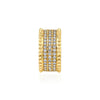 Michael M 14K Yellow Gold TETRA TRIPLE PAVE BAND Diamond Ring B363