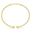 Gabriel & Co. Bujukan Bead Cuff Bracelet with Cluster Diamond Hexagon Stations BG4117-65Y45JJ